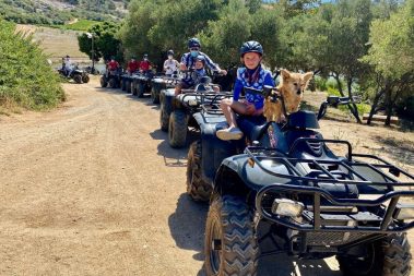 guests enjoying a quad bike trail with Gina at Wine Valley Adventures