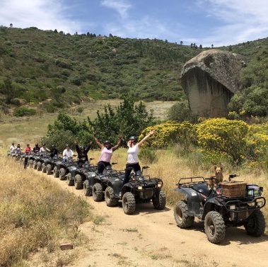 guests having fun in the sun at wine valley adventures