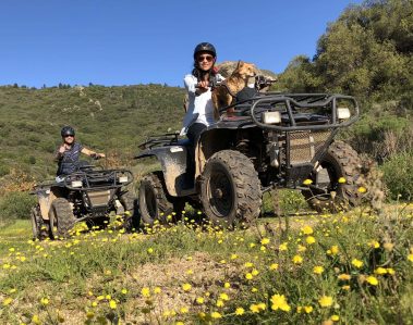 guests enjoying a quad bike trail with Gina at Wine Valley Adventures