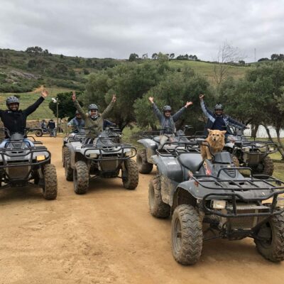 guests enjoying a quad bike trail with Gina at Wine Valley Adventures